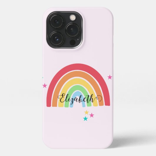 Etui iPhone 13 Pro Arc-en-ciel - Dossier téléphonique personnalisé (Verso)