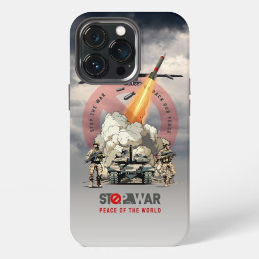 Etui iPhone 13 Pro Arrêtez la guerre (Dos)