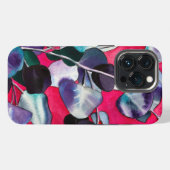 Etui iPhone 13 Pro Art aquarelle de feuilles de gommier (Verso Horizontal)