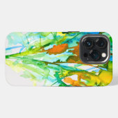Etui iPhone 13 Pro Art floral abstrait aquarelle (Verso Horizontal)