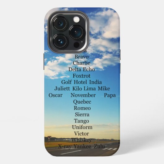 Etui iPhone 13 Pro Avion Alphabet (Dos)