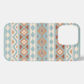 Etui iPhone 13 Pro Aztec Essence Ptn IIIb Blue Cream Terracottas (Verso Horizontal)