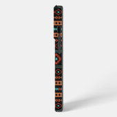Etui iPhone 13 Pro Aztec Rusts Turquoise Noir Motifs mélangés Motif (Côté gauche)