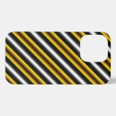 Etui iPhone 13 Pro Bandes arc-en-ciel blanc jaune (Verso Horizontal)
