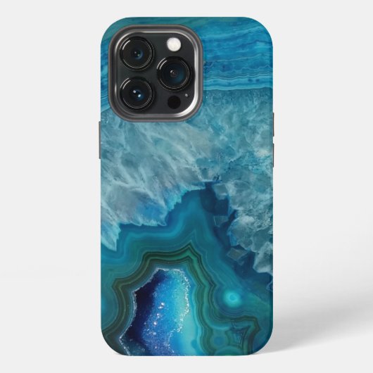 Etui iPhone 13 Pro Beautiful Teal Blue Agate Stone OtterBox iPhone Ca (Dos)
