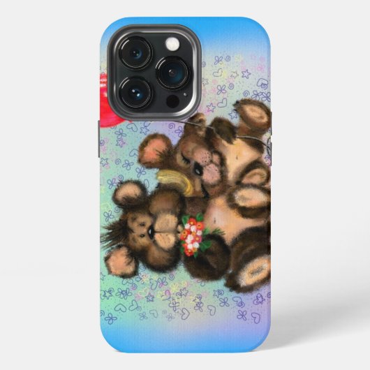 Etui iPhone 13 Pro Bébé et maman ours coque iphone (Dos)