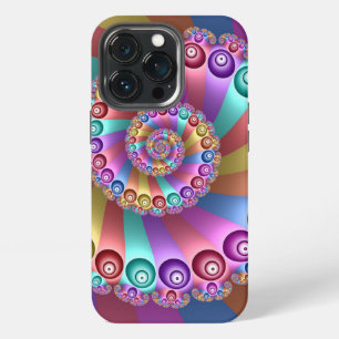 Etui iPhone 13 Pro Belles couleurs arc-en-ciel Art fractal Abstrait