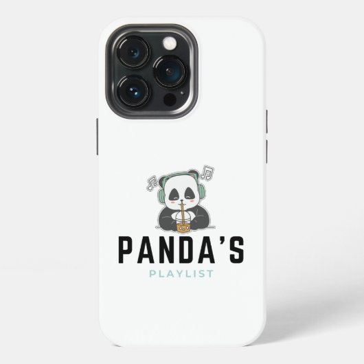 Etui iPhone 13 Pro Black Blue Panda Playlist iPhone 13 Pro Coques (Dos)