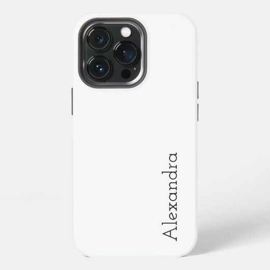 Etui iPhone 13 Pro Blanc uni couleur unie (Dos)