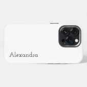 Etui iPhone 13 Pro Blanc uni couleur unie (Verso Horizontal)