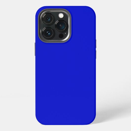 Etui iPhone 13 Pro Bleu outremer solide brillant (Dos)