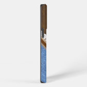 Etui iPhone 13 Pro Bois Denim et dentelle Occident Thème (Côté droit)