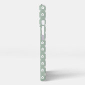 Etui iPhone 13 Pro Boîtier de téléphone vert à fleurs (Côté gauche)