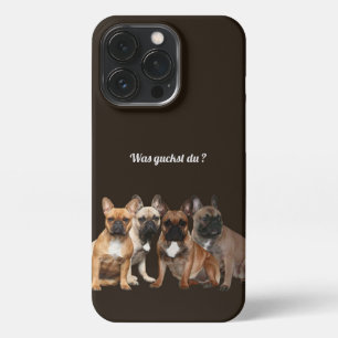 Etui iPhone 13 Pro Bouledogue français famille de chiens 