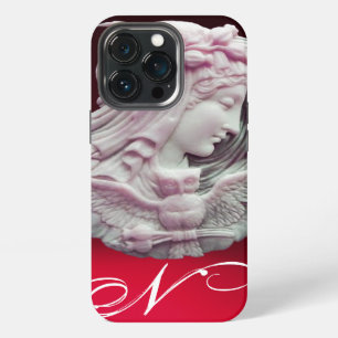 ETUI iPhone 13 PRO CAMEO ANTIQUE, DAME DE LA NUIT AU MONOGRAMME DE HI