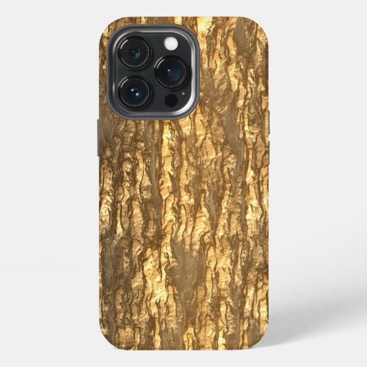 Etui iPhone 13 Pro Camo : Écorce dorée (Dos)