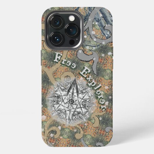 Etui iPhone 13 Pro Camouflage Délicat Caché & Votre Texte (Dos)