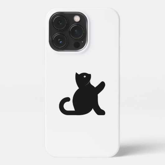 Etui iPhone 13 Pro Cat dit bonjour (Verso)