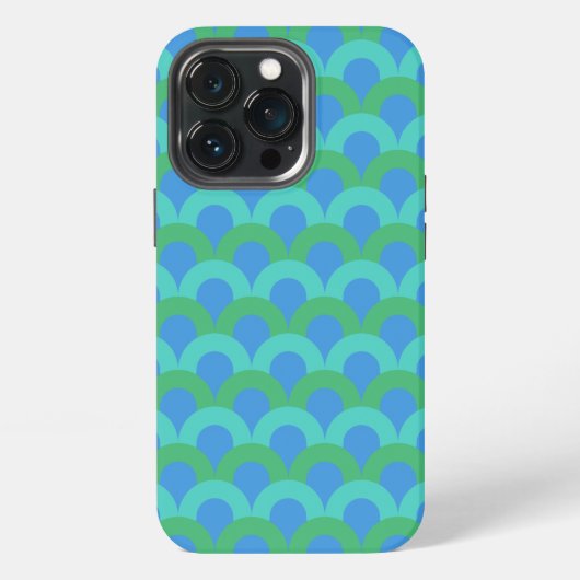 Etui iPhone 13 Pro Cercles de Bleu (Dos)