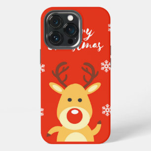 Etui iPhone 13 Pro Cerf nez rouge