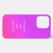 Etui iPhone 13 Pro C'est violet et rose, juste l'amour (Verso Horizontal)