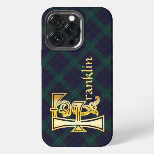 Etui iPhone 13 Pro Chapiteau décoratif botanique médiéval F (Dos)