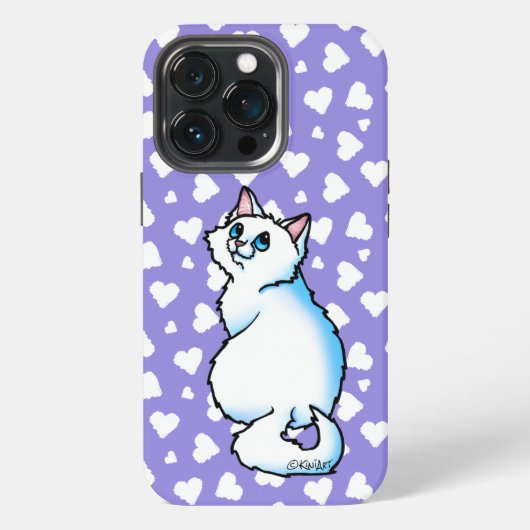 Etui iPhone 13 Pro Chat blanc (Dos)