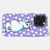 Etui iPhone 13 Pro Chat blanc (Verso Horizontal)