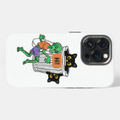 Etui iPhone 13 Pro Chat Peureux Halloween (Verso Horizontal)
