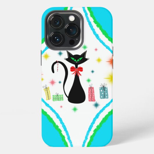 Etui iPhone 13 Pro Chat Siamese Retro Christmas (Dos)