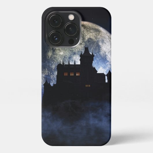 Etui iPhone 13 Pro Château d'Imaginaire la nuit (Verso)