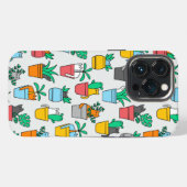 Etui iPhone 13 Pro Chats dans les pots de fleurs (Verso Horizontal)