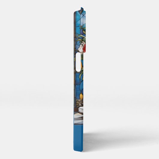Etui iPhone 13 Pro Chaussure et bouquet Monogramme en verre (Côté droit)