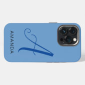 Etui iPhone 13 Pro Chic monogramme professionnel plain AJOUTER VOTRE (Verso Horizontal)