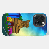 Etui iPhone 13 Pro Chien dans une boîte, Joyeux Noël (Verso Horizontal)