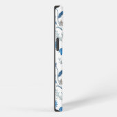 Etui iPhone 13 Pro Chinoiserie Blue Echinacea Pattern (Côté droit)