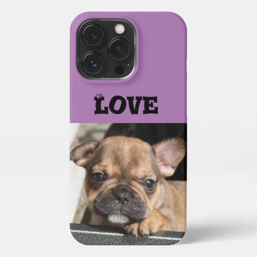 Etui iPhone 13 Pro chiot bouledogue français Bouledogue Français (Verso)