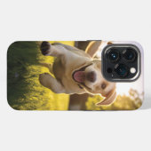 Etui iPhone 13 Pro Chiots Labrador Heureux qui Court (Verso Horizontal)