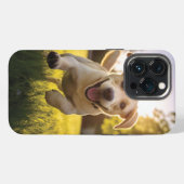 Etui iPhone 13 Pro Chiots Labrador Heureux qui Court (Verso Horizontal)