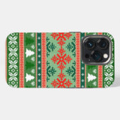 Etui iPhone 13 Pro Christmas Knitting Pattern (Verso Horizontal)