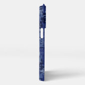 Etui iPhone 13 Pro Chrome Scorpio Zodiac Connexion Marine Camo Bleu (Côté droit)