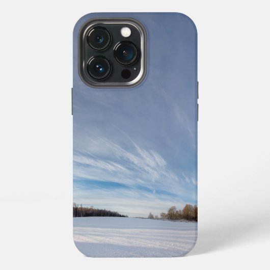 Etui iPhone 13 Pro Ciel hivernal enneigé (Dos)