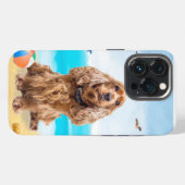 Etui iPhone 13 Pro Cocker Spaniel sur la plage (Verso Horizontal)