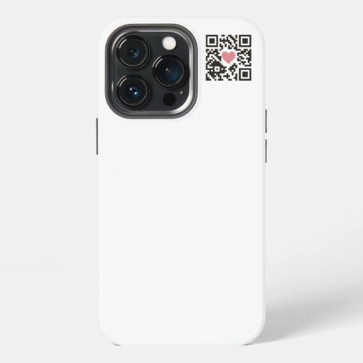 Etui iPhone 13 Pro Code d'amour QR (Dos)