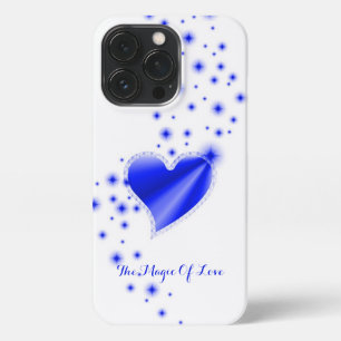 Etui iPhone 13 Pro Coeur arc-en-ciel avec étoiles, La magie de l'amou