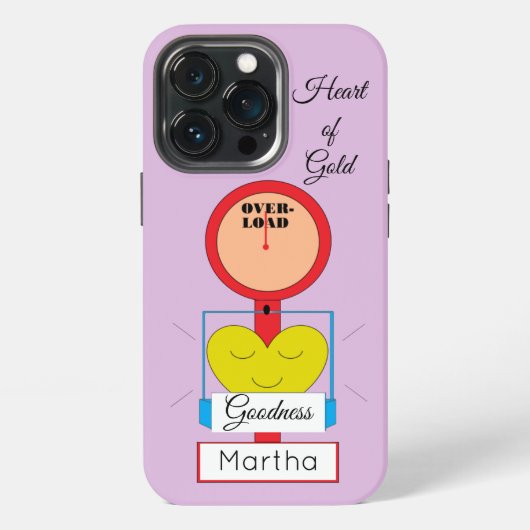 Etui iPhone 13 Pro Coeur d'or (Dos)