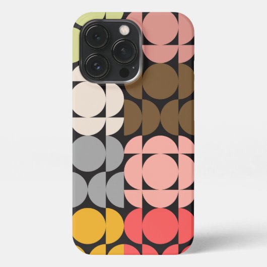 Etui iPhone 13 Pro Conception moderne du milieu du siècle (Verso)