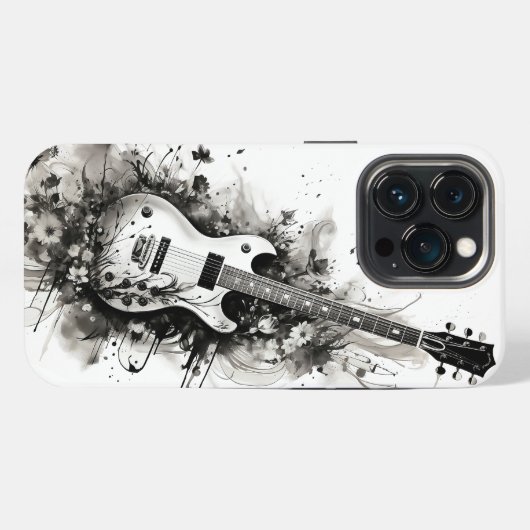 Etui iPhone 13 Pro 🎸 📱 Cool E-Guitar coque iphone 📱 🎸 (Verso Horizontal)