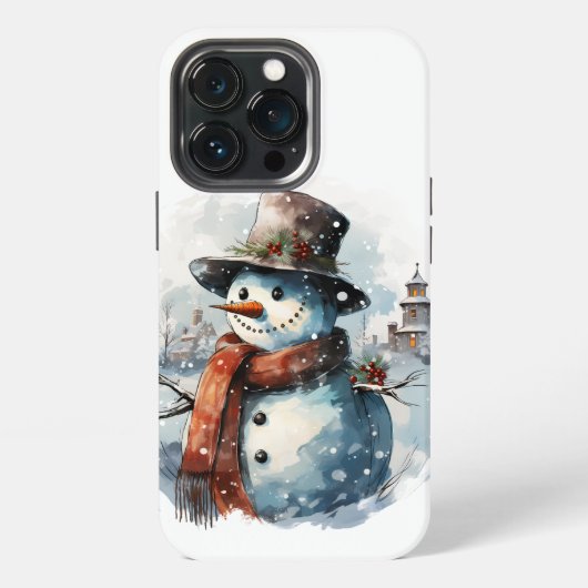 Etui iPhone 13 Pro ❄️ 📱 Cool Frostman Snowman coque iphone 📱 ❄️ (Dos)