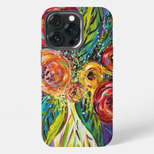 Etui iPhone 13 Pro coque de fleurs iPhone (Dos)